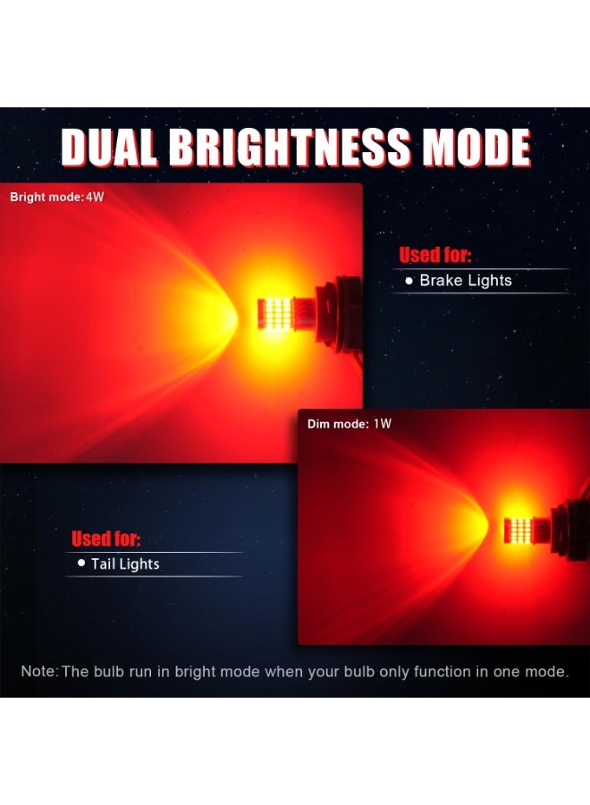 KISSUN 3157 LED Bulb Red, 3057 LED Brake Lights Bulbs Super Bright for Rear Brake Lights and Tail Lights, 2 Pack - Image 5
